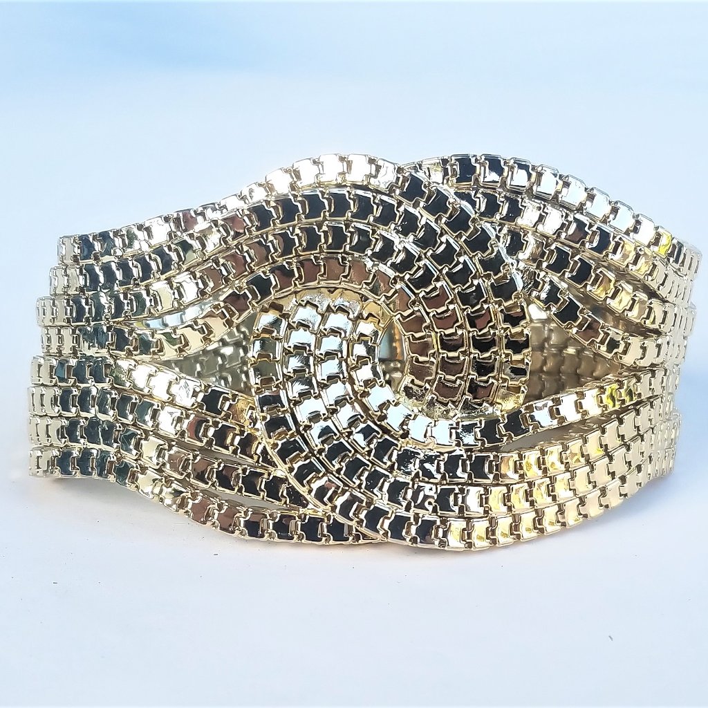 Gold Cuff Bracelet Womens Gold Bracelet Unique Design Fashion Latch Bracelet